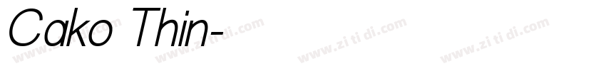 Cako Thin字体转换